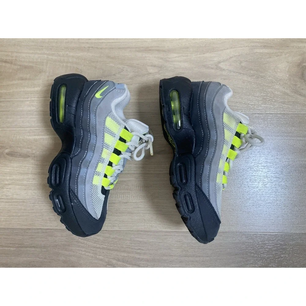 Nike Air Max 95 OG 2020 Black/Neon Yellow-LT Graphite CZ0948-001 Kids 12.5C‎